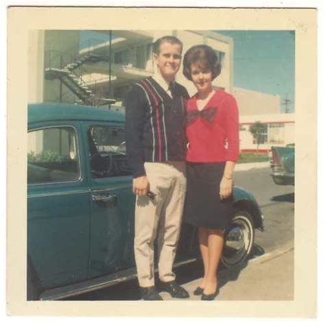 1960s Vw Beetle Bug Man Woman Young Teen Couple Vintage