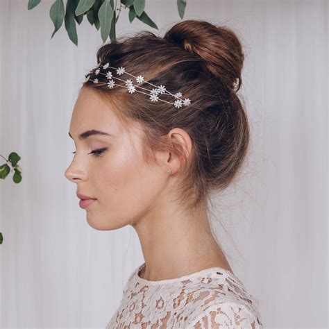 Flower Wedding Headband Bridal Hairvine Daisy By Debbie Carlisle
