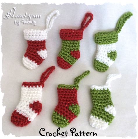 Crochet Pattern To Make This Mini Christmas Stocking Ornament Etsy