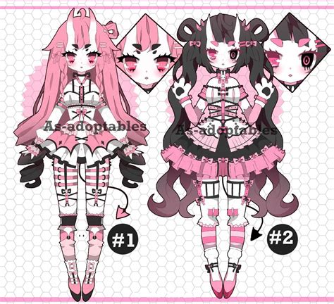 Pastel Goth Oni Adoptables Open By As Adoptables On Deviantart
