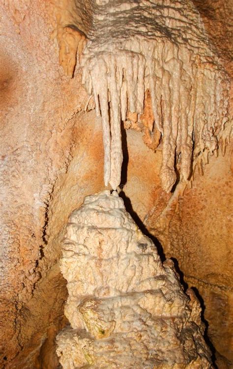 Underground Cave With Stalactites And Stalagmites Stock Photo Image