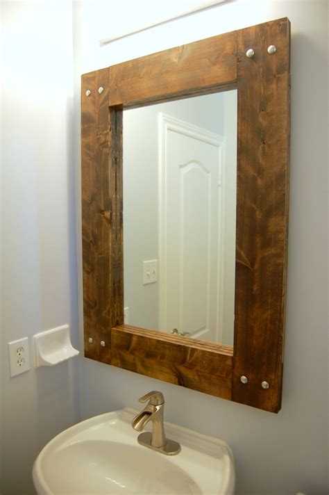 Diy How To Make Your Own Rustic Farmhouse Mirrormirror Mirror Frame Wood Mirror Frame