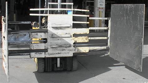 forklift squeeze forks box stack handling attachment ebay