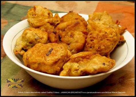 Saltish Fritters Alternatively Called Codfish Fritters Jamaican