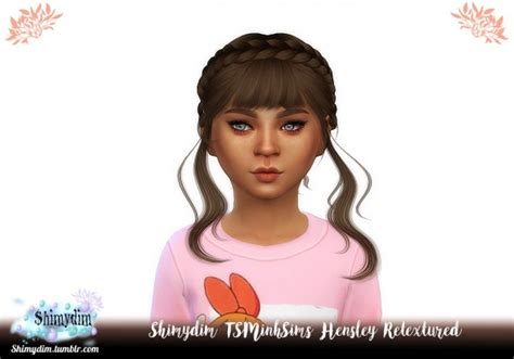 Sims 4 Hairs Shimydim Tsminh`s Hensley Hair Retextured
