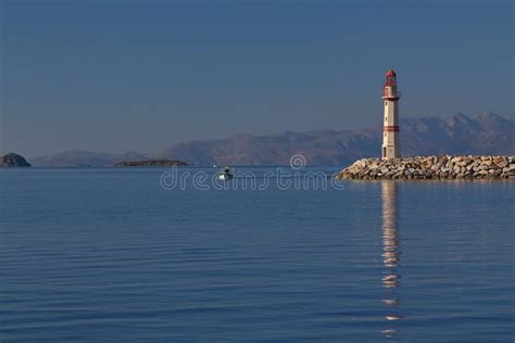 Seaside Town Of Turgutreis And Lighthouse Stock Photo Image Of Asia