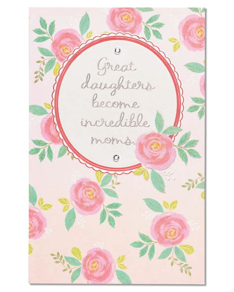 american greetings great mom mother s day greeting card for daughter with rhinestones