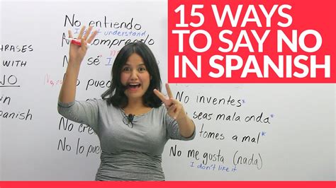 Top 15 Phrases With No In Spanish Youtube Foreign Language
