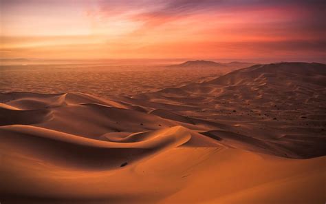 Landscape Nature Morocco Desert Dune Sunset Wallpapers Hd