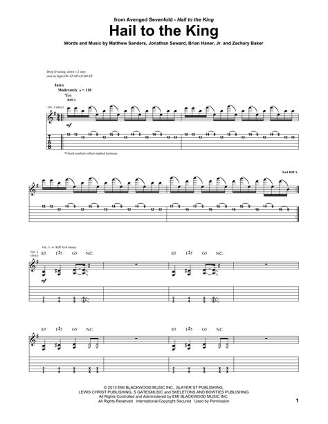 Hail To The King | Sheet Music Direct