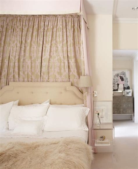 Beige And Pink Romantic Bedroom Design Transitional Bedroom