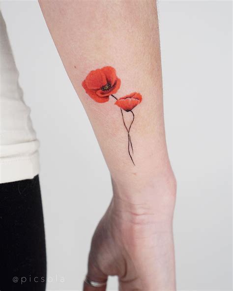 Small Poppies By Tattooist Picsola