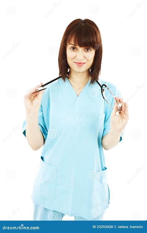 Smiling Medical Doctor With Stethoscope Stock Photo Image Of