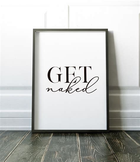 Get Naked Sign Printable Art Bedroom Wall Decortypography My Xxx Hot Girl
