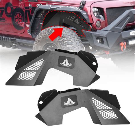 4pc Front And Rear Inner Fenders Liners For 2007 2018 Jeep Wrangler Jk