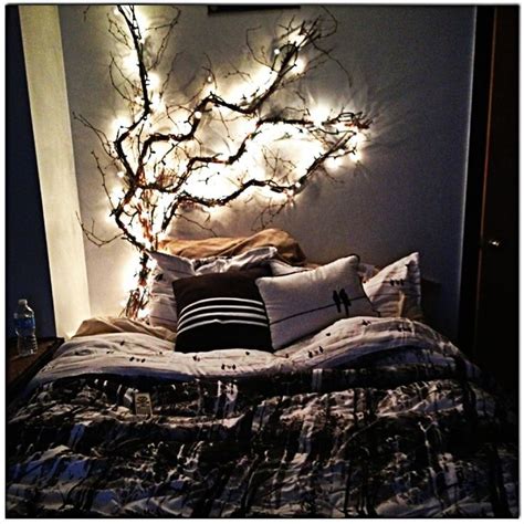 Lights Above Amelias Headboard Enchanted Forest Themed Bedroom