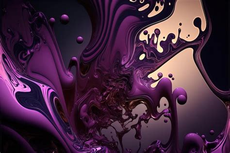 Premium Ai Image Vibrant Neon Purple Liquid Background Ai Generative