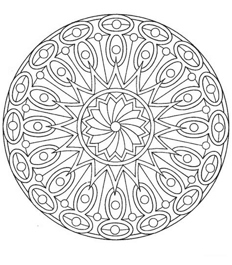 kleurplaten en zo » Kleurplaat van Mandala