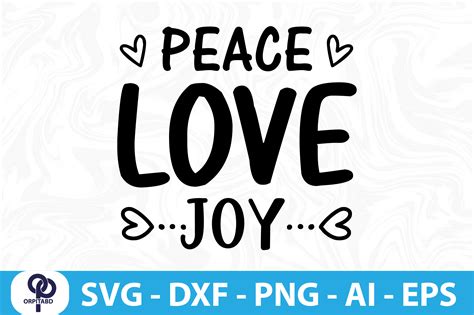 Peace Love Joy Svg Graphic By Orpitasn · Creative Fabrica