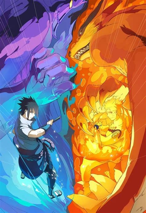 Sasuke Uchiha Vs Naruto Uzumaki Naruto Art Manga Pinterest