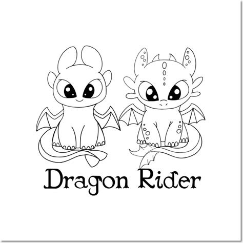 Dragon Rider Coloring Night Fury Light Fury Toothless Chibi Httyd Fanart Nursery Design