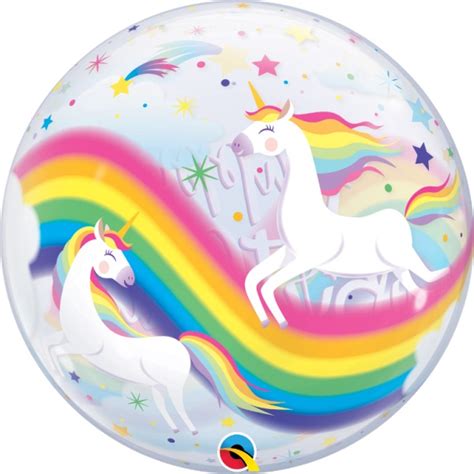 Qualatex 22 Unicorn Rainbow Bubble Balloon