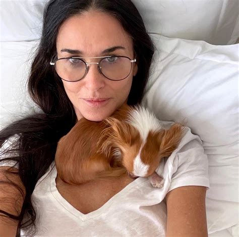 demi moore stuns fans at 60 in new makeup free swimsuit selfie on instagram shefinds