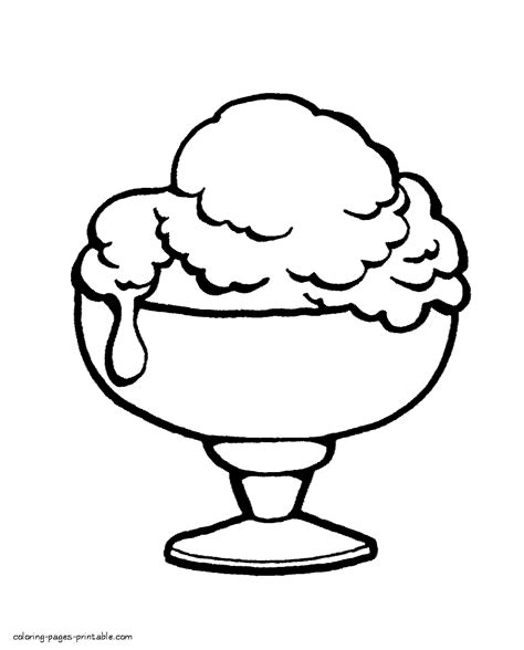 Ice Cream Sundae Coloring Page COLORING PAGES PRINTABLE