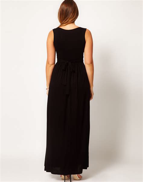 Lyst Asos Maxi Dress With Embellished Waist In Black