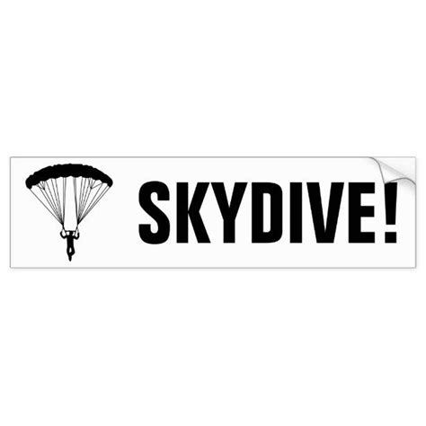 Skydiver Silhouette Bumper Sticker Hang Gliding T Idea Hang