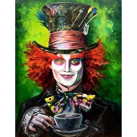Mad Hatter Paint By Numbers 16 In 2021 Mad Hatter Painting Painting Figure Painting