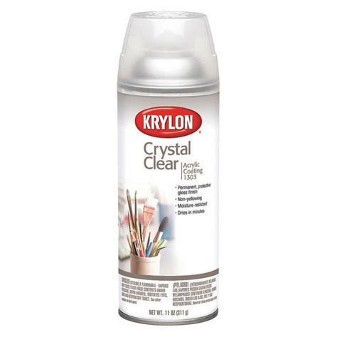 Krylon Spray Paint Crystal Clear Gloss 11 Oz K01303007 Zoro