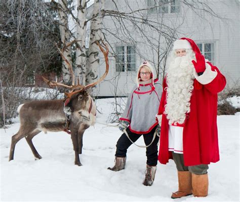 Santa Claus Reindeer Sleigh Ride At Ritavaara In Pello In Lapland