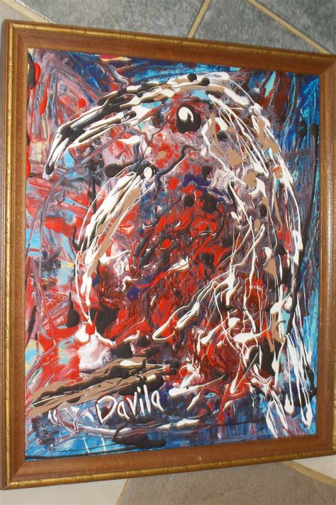 Original Juvenile Penguin Acrylic Abstract Hand Painted By Us Artist