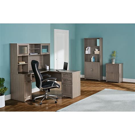 Realspace Magellan 59w L Shaped Desk Gray Item 822239 Office