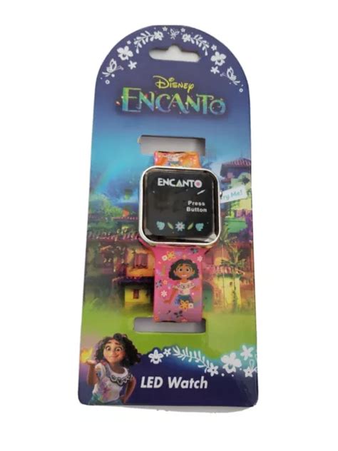Disney Encanto Digital Led Kids Watch Date Time Accutime Press Button