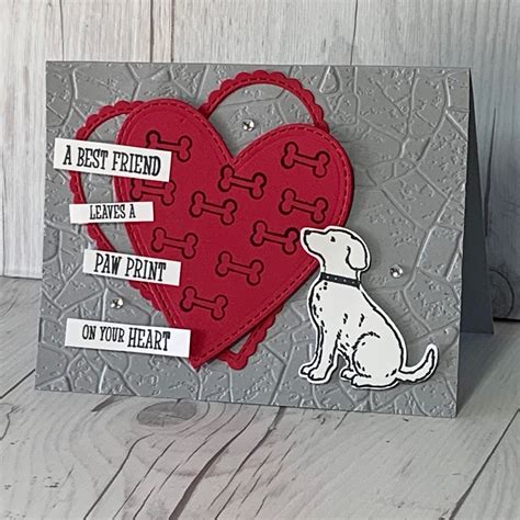 Stampin Up Happy Tails Stamp Set And Dog Builder Punch Stamped