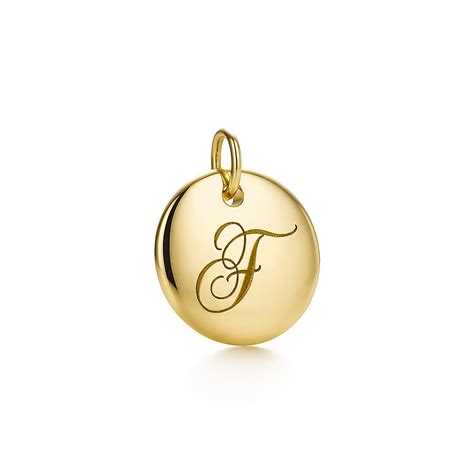 Tiffany Notes Alphabet Disc Charm In 18k Gold Small Letter A Tiffany And Co