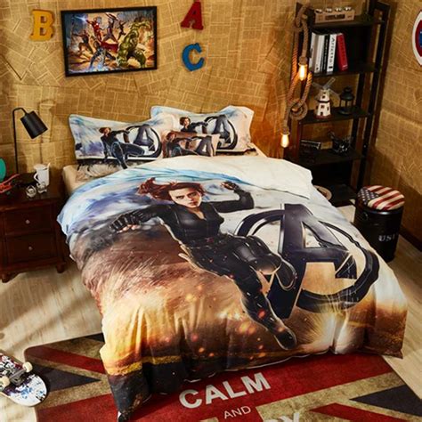 We were disappointed that the bag was torn when it arrived, but decided to just let it go because we didn't want to wait for a new bed set because of a bag. The Avengers Black Widow Comforter Set Twin Queen Size