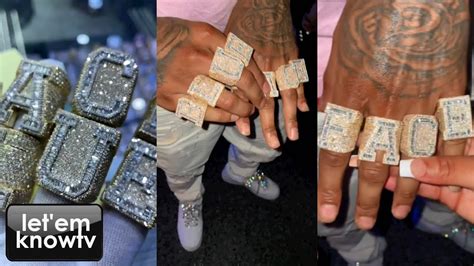 Blueface Got A Diamond Ring For Each Letter In His Name From Rafaela