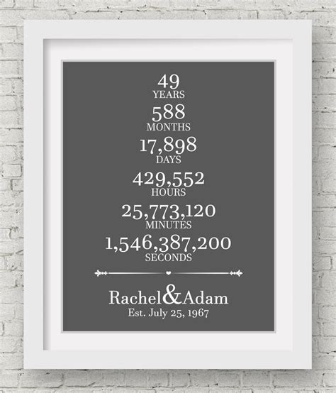 49th Wedding Anniversary T For Parents 49 Year By Lovetoartco