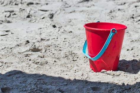 Free Stock Photo Of Beach Bucket Red