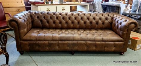 Chesterfield Sofa 4 Seat Tobacco Moy Antiques