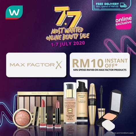 Be sure to check out the sale offers and discount section on the h&m website for the latest promotions and discount offers. 1-7 Jul 2020: Watsons Max Factor 7.7 Most Wanted Online ...