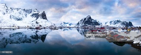 Reine Lofoten Islands Bay In Northern Norway High Res Stock Photo