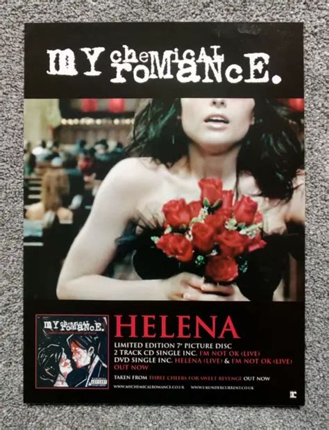 My Chemical Romance Helena Full Page Magazine Advert Picture 2005