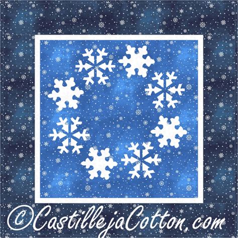 Circle Of Snowflakes Quilt Pattern Cjc 46175 Advanced Beginner Wall