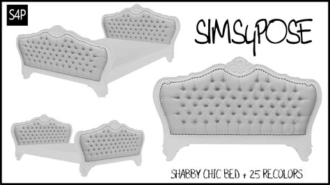 Sims 4 Pose Shabby Chic Bed Bed Frame Sims 4 Pose Cc