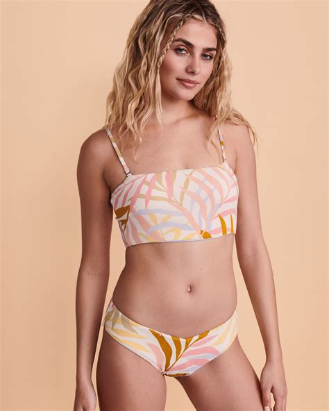 Billabong Tropic Jungle Reversible Bandeau Bikini Top Reversible