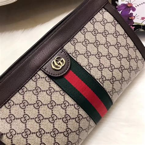 Gucci Ophidia Gg Supreme Canvas Medium Shoulder Bag Brown Lulux